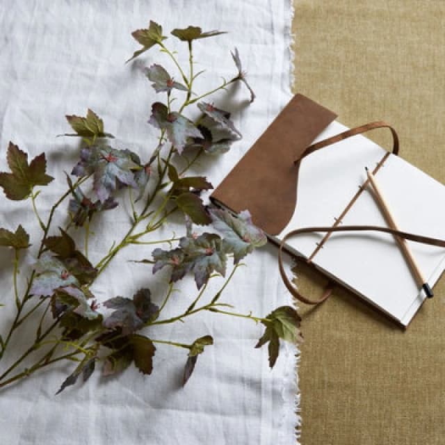 Love Lace Variegated Maple Leaf Artificial Flower Green