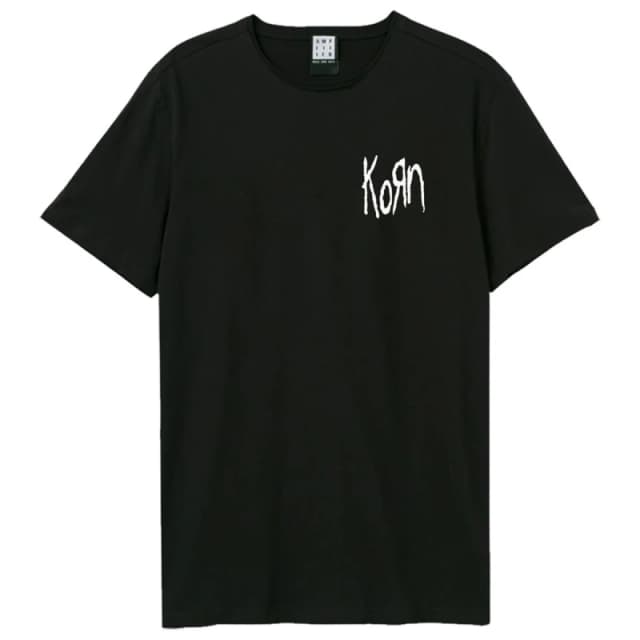 Amplified Amplified Men Lineart Issues Korn T-Shirt in Black Size: X-Small Black XS Male 5063806741282
