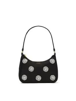 Kate Spade New York Sam Nylon Small Shoulder Bag With Pearl - Black