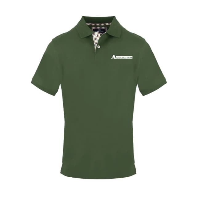 Aquascutum Mens Polo Short Sleeve Polo Shirt Short Sleeve Polos Small Green 54131915350