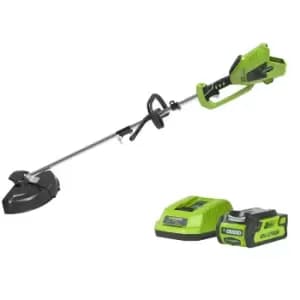 GD40BCK2 Cordless 40v Top Mount Line Trimmer 35cm/14with Battery - Greenworks