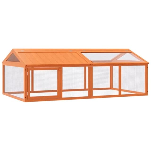 VIDAXL Run Box Brown 200x112.5x74cm Solid Wood Pine Vidaxl 172300