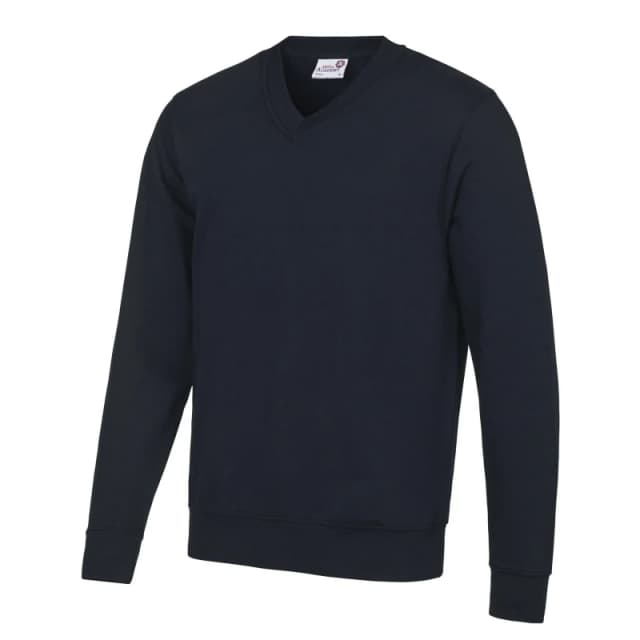 AWDis AWDis Men Academy V Neck Jumper Sweatshirt in Navy Size: X-Small Navy XS Male 5054752810832