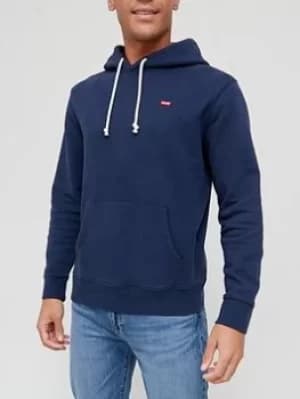 Levis Levis Embroidered Logo Overhead Hoodie, Navy Size XL Men