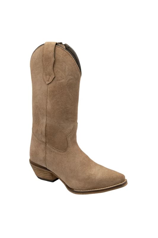 Ravel Womens 'Taylor' Leather Cowboy Boots in Stone Size: 6 Stone Female 6