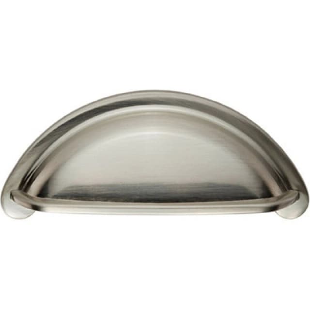 Loops Cabinet Cup Pull Handle 94 x 41.5mm 76mm Fixing Centres Satin Nickel Metallics unisex