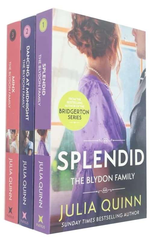 Julia Quinn 3 Book Set Splendid, Dancing at Midnight, Minx Julia Quinn Books