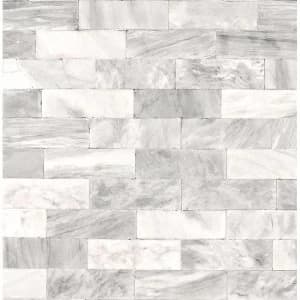 Superfresco Easy Herringbone Marble White Wallpaper Paper