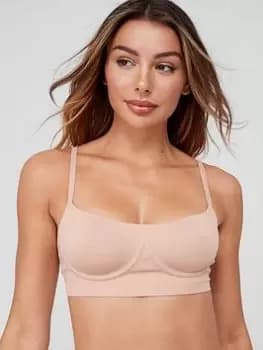 Calvin Klein Bonded Flex Unlined Balconette Bra - Beige
