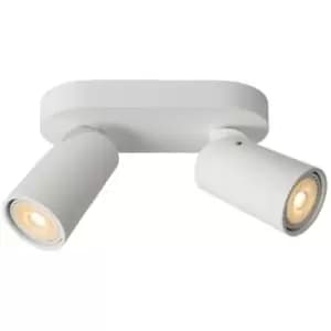 Lucide XYRUS - Twin Ceiling Spotlight - LED Dim to warm - GU10 - 2x5W 2200K/3000K - White