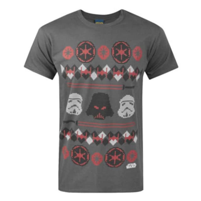 (Small) Star Wars Short Sleeved T-Shirt (Mens Grey)