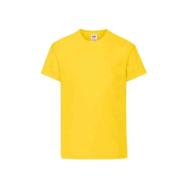 Fruit of the Loom Original T-Shirt in Yellow Size: 12-13 Years Yellow Unisex 12-13 Years