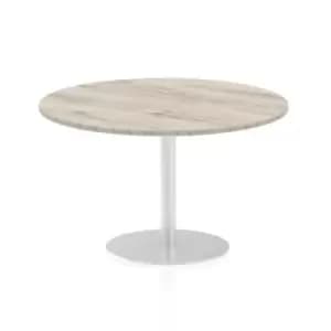 Italia Poseur Table Round 1200 Top 725 High Grey Oak