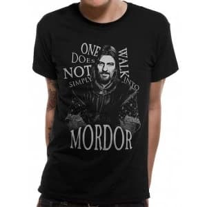 Lord Of The Rings - Walk Into Mordor Mens Large T-Shirt - Black