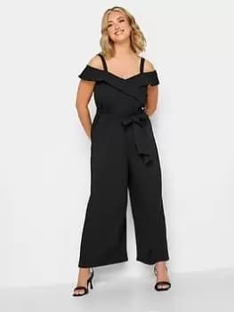 Yours Bardot Jumpsuit, Black, Size 20, Women