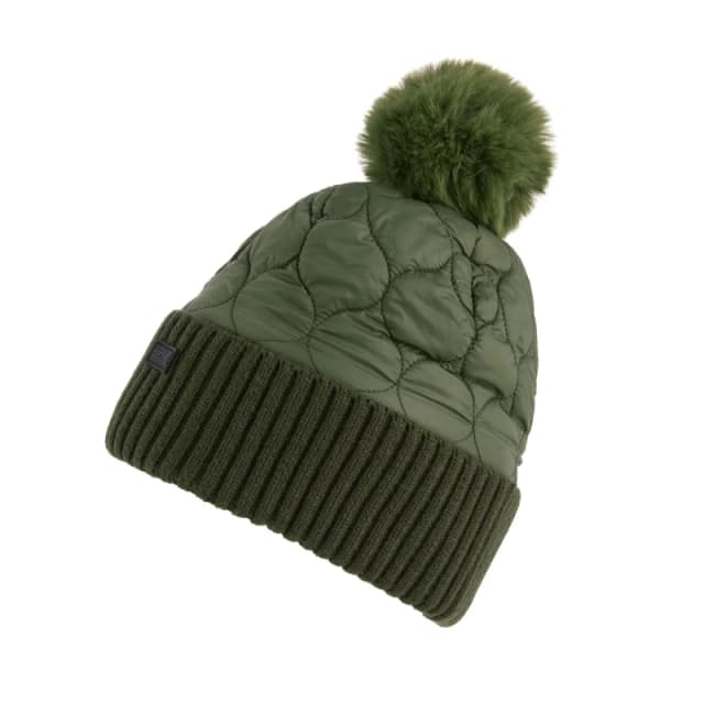 Regatta Regatta Showerproof Quilted Bobble Hat in Green Size: Small/Large Green S/M Unisex 5063516115144