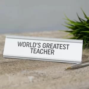 World's Greatest Teacher Desk Plaque