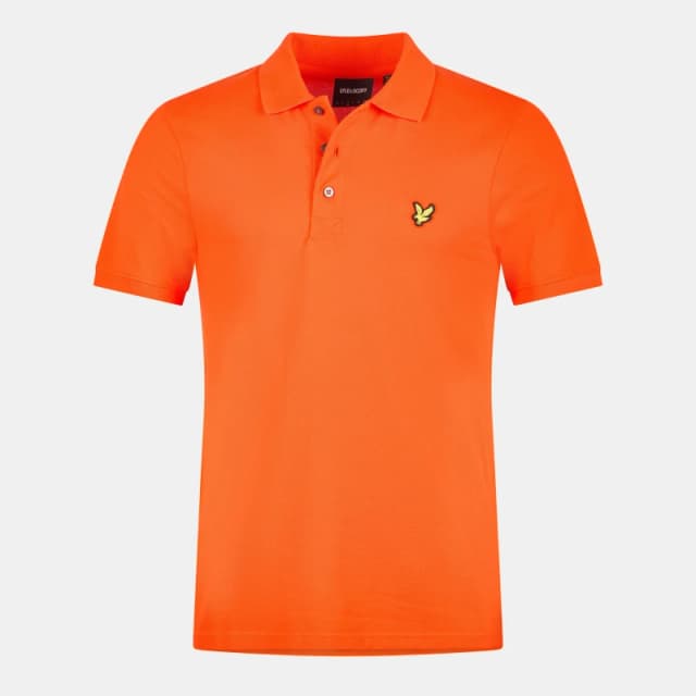 Lyle and Scott Basic Short Sleeve Polo Shirt - Orange Orange S