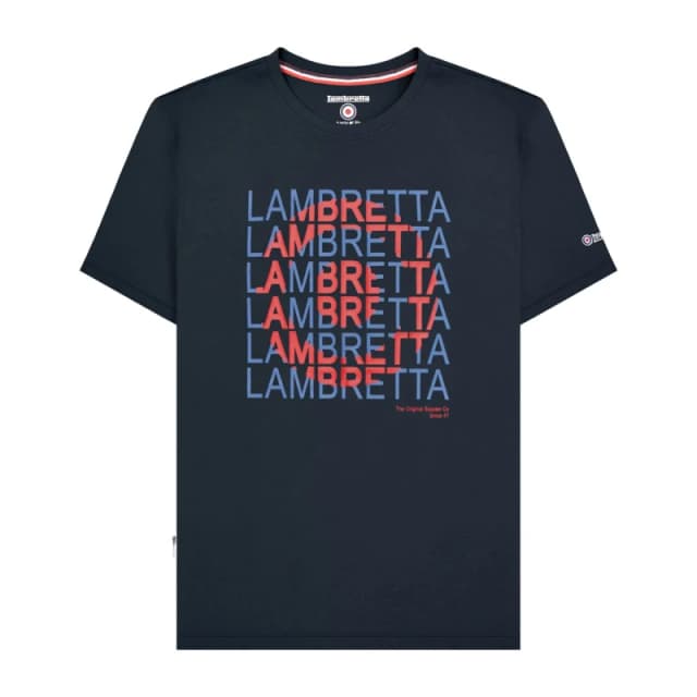 Lambretta Lambretta Men Heritage SS25 Target T-Shirt in Navy Size: Small Navy S Male 5063703648912