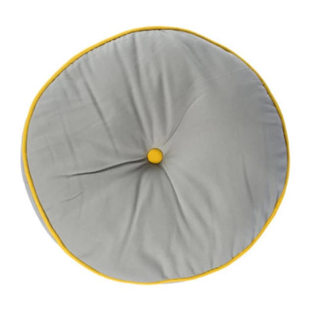 Homescapes Round Floor Cushion Grey