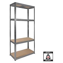 Nautilus Designs Garage Shelving - Boltless Model: 13509 Steel Silver