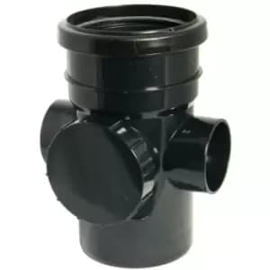 FLOPLAST RING-SEAL ACC PIPE (SOCKET/SPGT)4 SOIL/110 BK - Black
