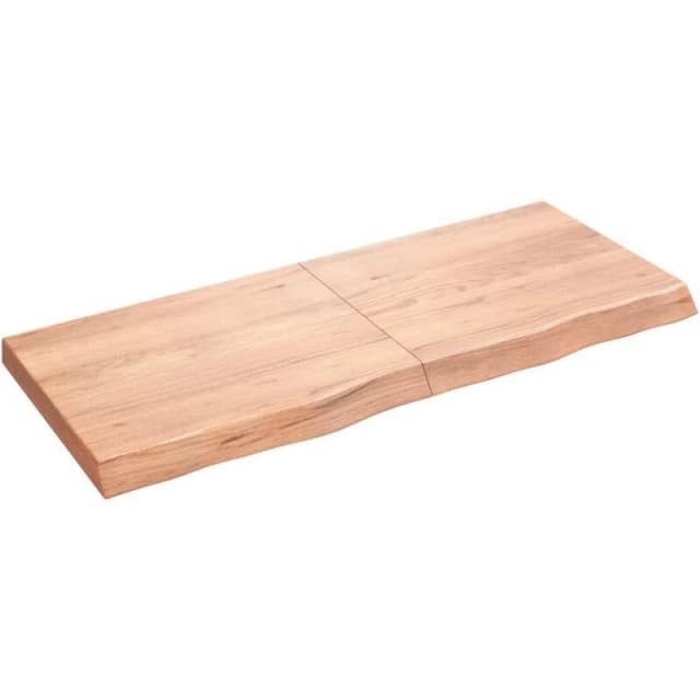 Vidaxl Wall Shelf Light Brown 120X50X6cm Treated Solid Wood Oak, Brown 363697