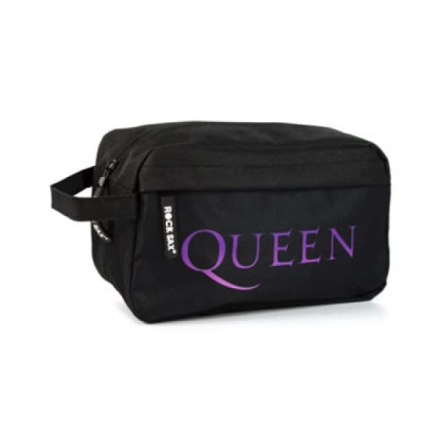 Vanilla Underground Rock Sax Unisex Black Queen Band Logo Wash And Toiletry Bag (One Size)