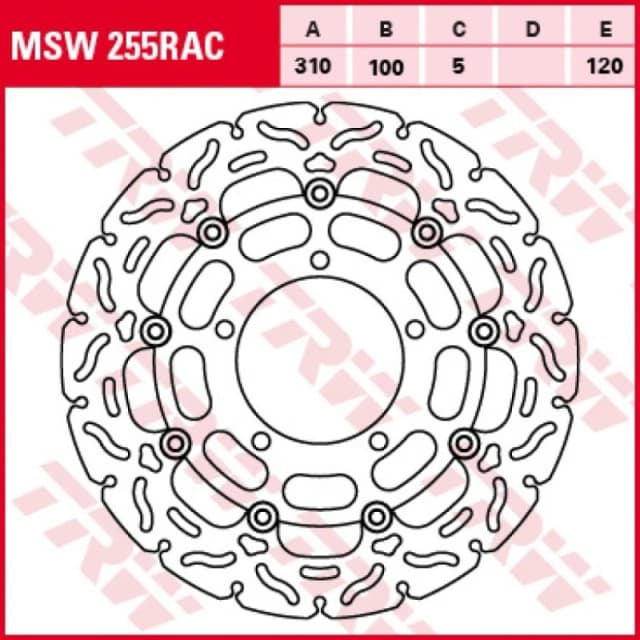 TRW MSW255RAC Brake disc Brake Disc (82)