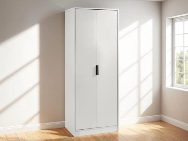 Julian Bowen Alba 2 Door Wardrobe - Soft Close - Silk Grey ALB004