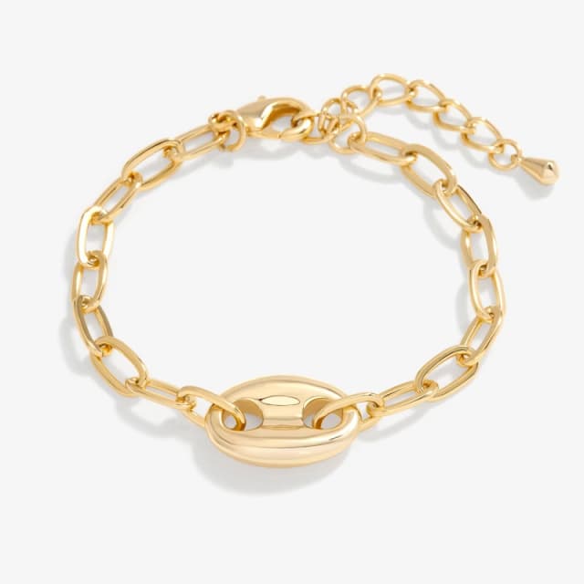 Jon Richard Gold Plated Polished Link Bracelet Gold
