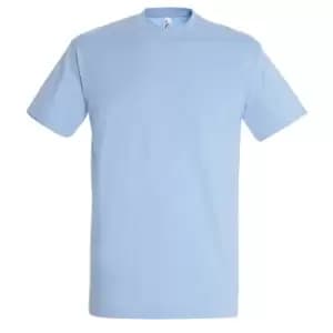 SOLS Mens Imperial Heavyweight Short Sleeve T-Shirt (L) (Sky Blue)