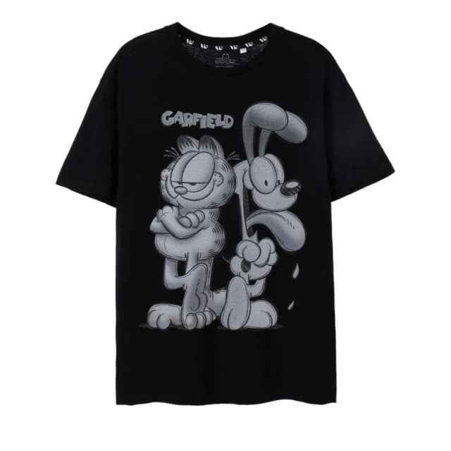 Garfield Garfield Men Short Sleeved T-Shirt in Black Size: Small Black S Male 5063203007936
