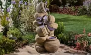 Serenity Cascading Water Feature: Tabletop Oblong Stone Effect Water Feature