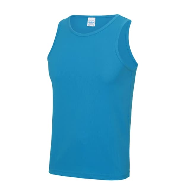 AWDis AWDis Men Just Cool Sports Gym Plain Tank Vest Top in Duck Egg Blue Size: Small Duck Egg Blue S Male 5055747877335