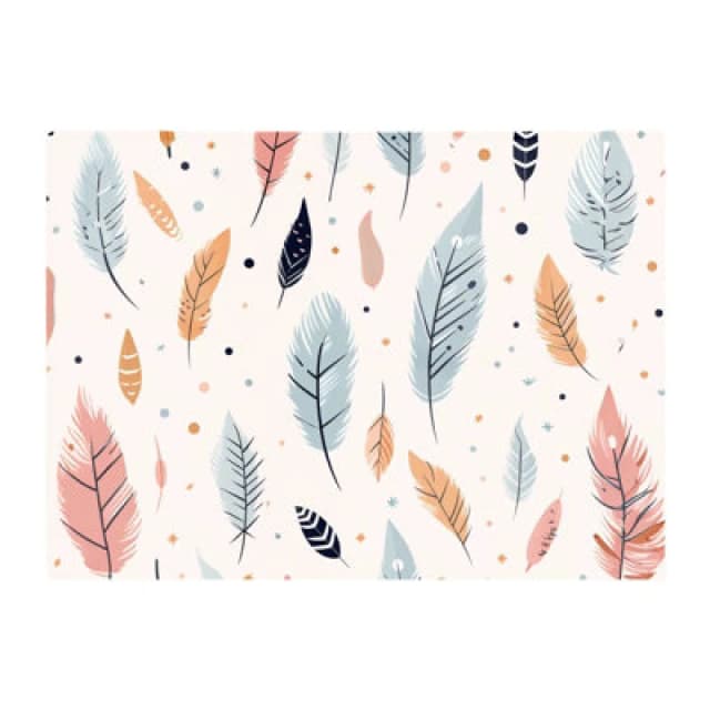 Warren Reed Designer Pastel Feather Pattern Glass Chopping Board