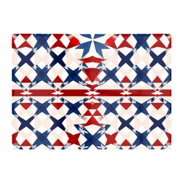 Warren Reed Designer American Flag Abstract Pattern Glass Chopping Board
