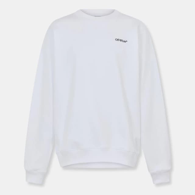 Off White Mens Skate Crew Sweatshirt White-Black male XS