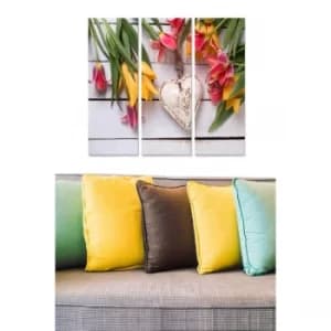 MDF9513929 Multicolor Decorative MDF Painting (3 Pieces)