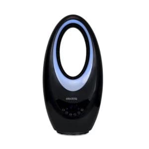 electriQ eiQ-AM09 Black 2kW Bladeless Fan Heater with Mood Light