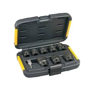 DEWALT DT7507 Impact Socket Set of 9 Metric 1/2in Drive