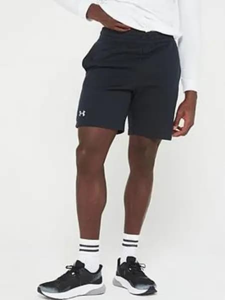 Under Armour Mens Rival Fleece Shorts - Black/white, Black/White Size M Men