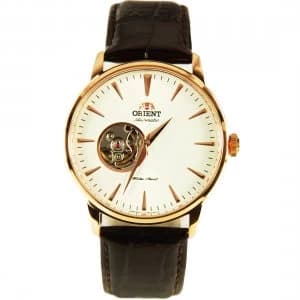 Orient Esteem Semi-Skeleton Automatic Leather Strap Watch FDB08001W