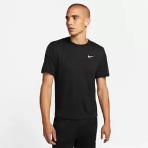 Nike Dri-FIT Miler Mens Running T-Shirt - Black