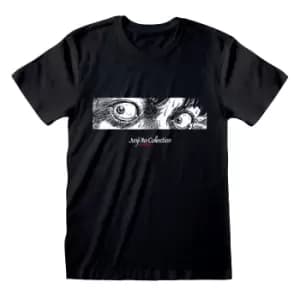 Junji-Ito Unisex Adult Eyes T-Shirt (L) (Black/White)