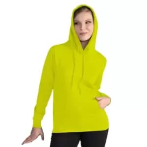 SG Ladies/Womens Plain Hooded Sweatshirt Top / Hoodie (S) (Lime)
