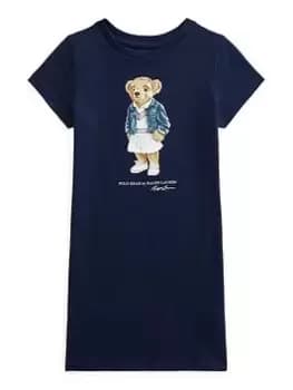 Ralph Lauren Girls Bear Dress - Navy, Size 2 Years, Women