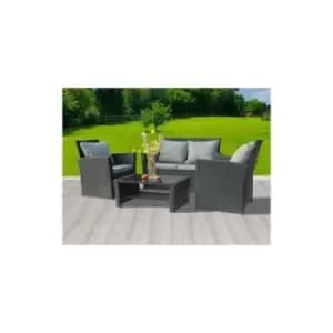 BIRCHTREE Rattan Furniture Set RFS02 Black