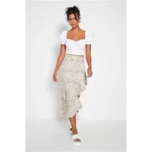 I Saw It First Floral Asymmetric Hem Maxi Skirt - Pink