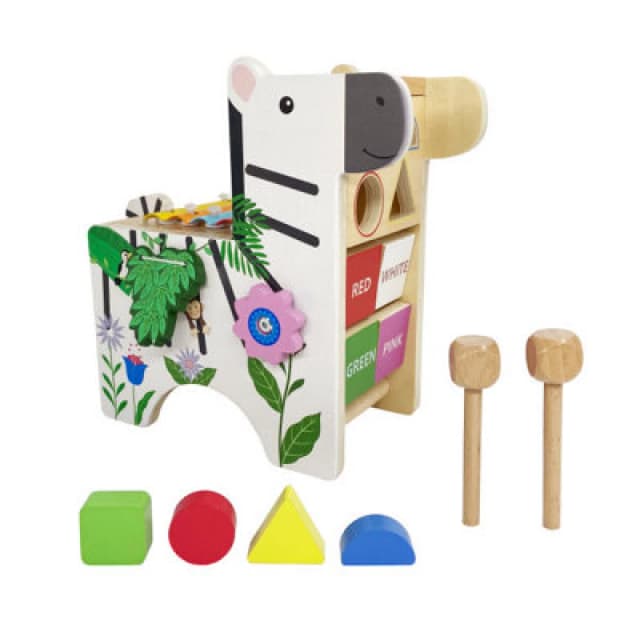 Teamson Kids Toddler Zebra Learn & Play Activity Centre With Xylophone